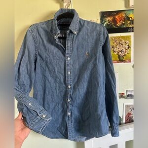 Ralph Lauren Casual Blue Button-Down Shirt